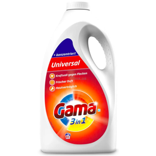 Гель для прання Gama 3in1 83 прання